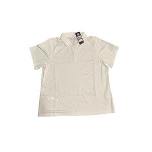 Under Armour Womens Loose Fit Polo Shirt 2XL/2TG/2EG White HeatGear NWT